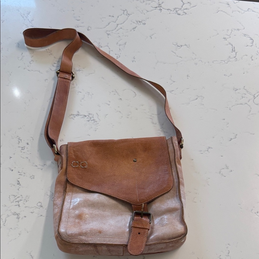 Bed Stu Tan Leather Crossbody Bag